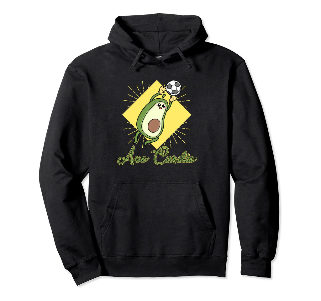Avocardio Soccer Heart Fitness Cardio Sport Hoodie - Unique Graphic Unisex