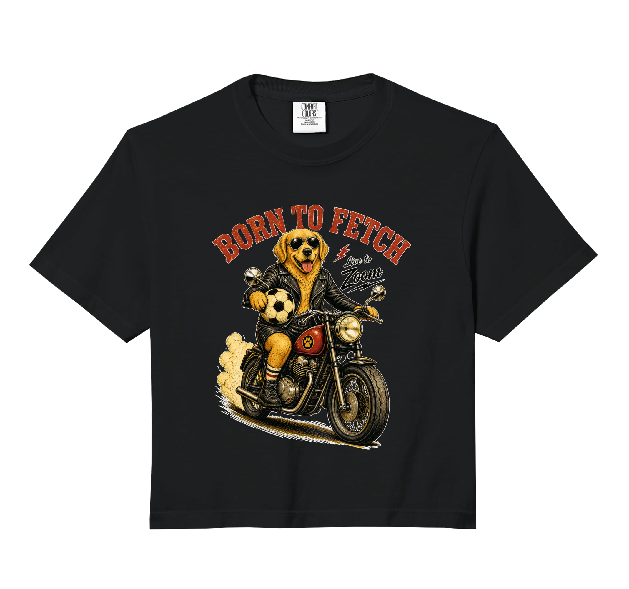 Golden Retriever Motorbike Love Footbal Hoodie - Novelty Apparel Men Women