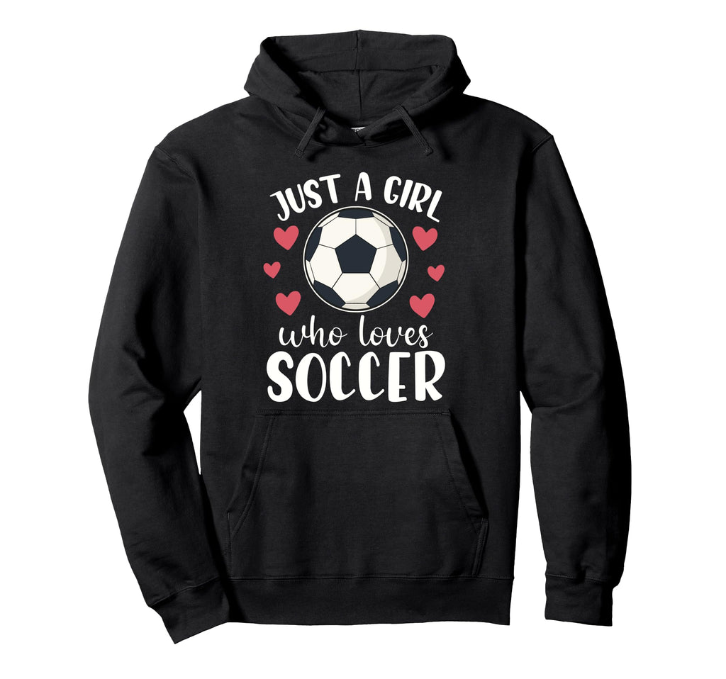 Just Who Loves Soccer Female Player Hoodie - Novelty Apparel for Adults