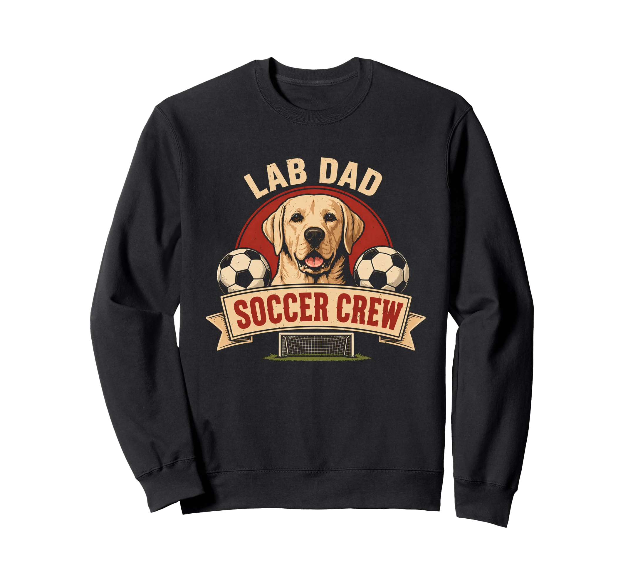 Lab Dad Soccer Crew Lab Dog Sweatshirt - Streetwear Style Men Women