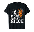 Ball Niece Soccer Basketball Heart T-Shirt - Custom Art Print for Adults