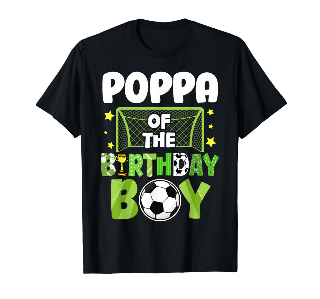 Soccer Poppa Birthday Party Soccer Family T-Shirt - Graphic Print Unisex