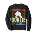 Ice Hockey Goalie Goalkeeper Behind Sweatshirt - Graphic Print Men Women