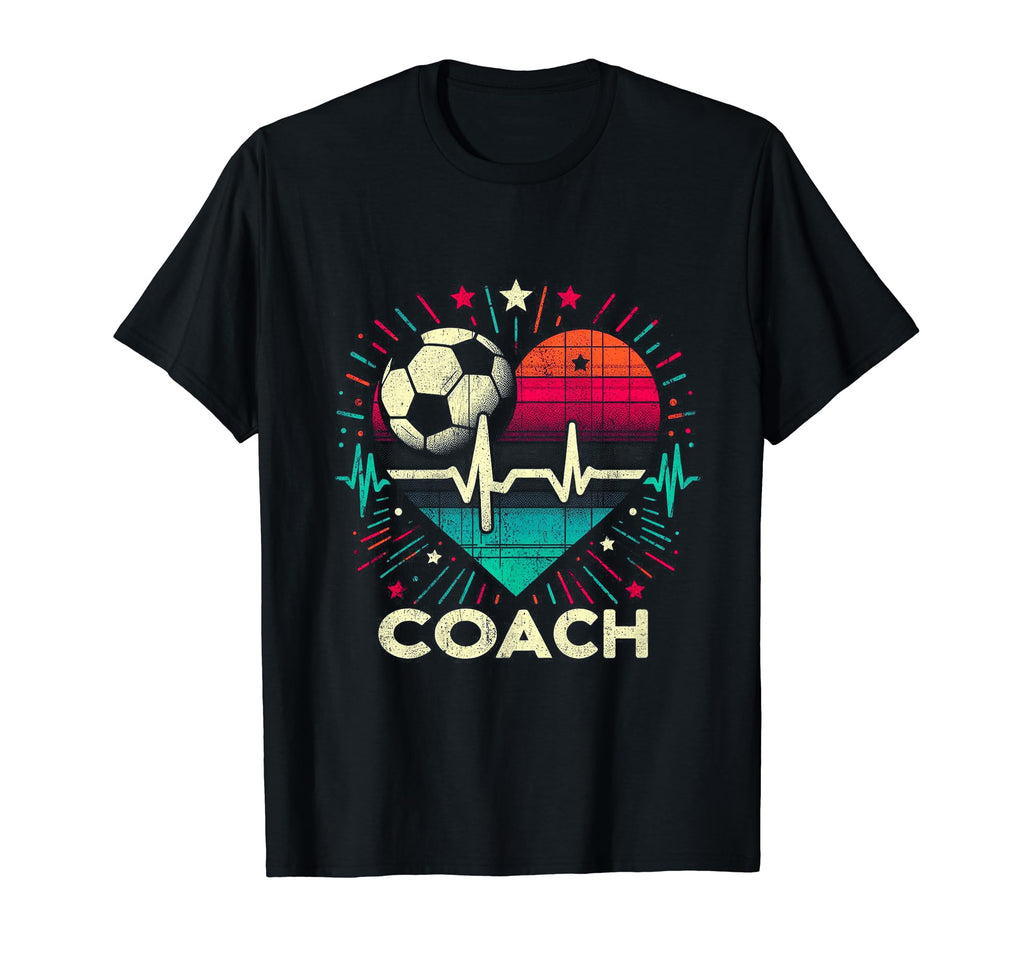 Soccer Coach Training Heart Beat T-Shirt - Aesthetic Graphic Unisex