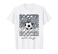 Groovy Soccer Coquette Bow Soccer All T-Shirt - Minimalist Print Men Women