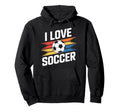 I Love Soccer Vibrant Hoodie - Minimalist Print Unisex