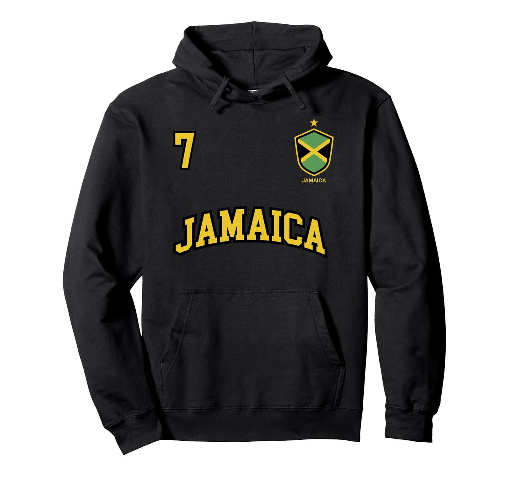 Jamaica Team Sports Number 7 Soccer Hoodie - Graphic Print for Adults
