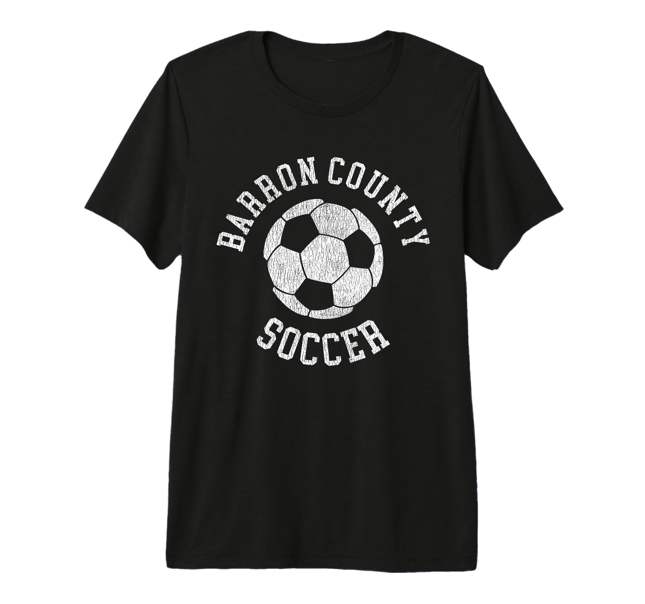 Barron County Soccer Distressed 90S T-Shirt - Casual Everyday Wear Unisex