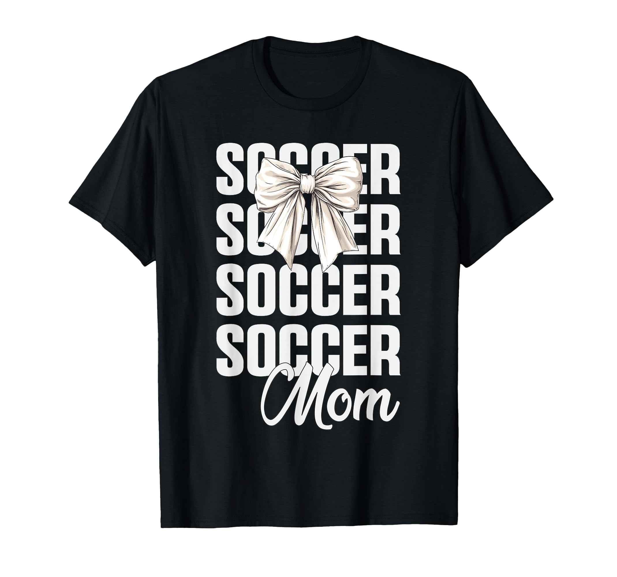 Soccer Mom Coquette Bow Soccer T-Shirt - Streetwear Style for Adults