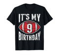 9 Years Old American Football 9Th T-Shirt - Minimalist Print Men Women