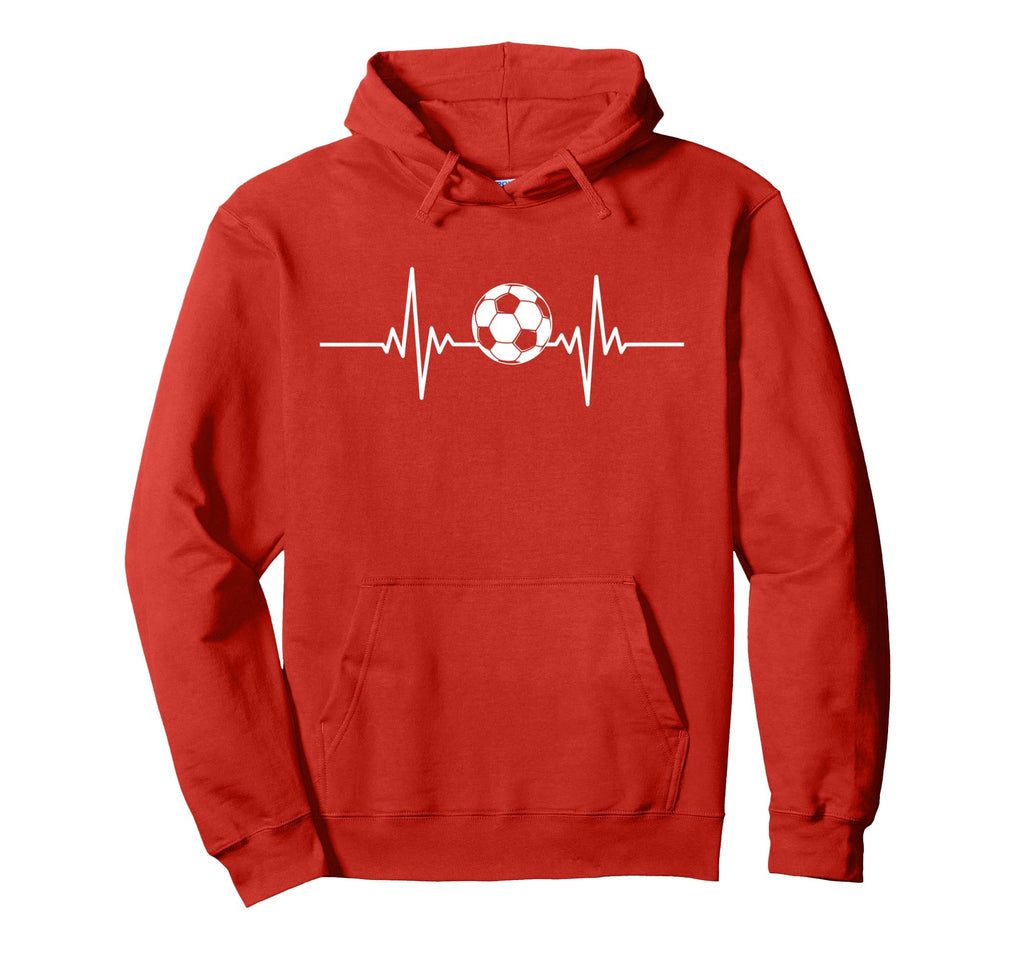 Soccer Heartbeat Soccer Ball Heartbeat Hoodie - Streetwear Style Unisex
