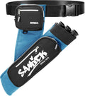 Archery Arrow Quiver - Adjustable Waist Hanged Quiver with 3 Removable Tubes & Pockets for Archery Arrows Case & Equipment - Ideal for Hunting & Target Practice - Right Handed Only