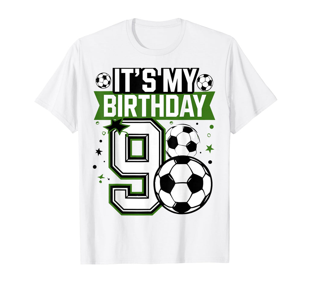 Birthday Tees 9 Soccer Its My 9Th T-Shirt - Unique Graphic for Adults