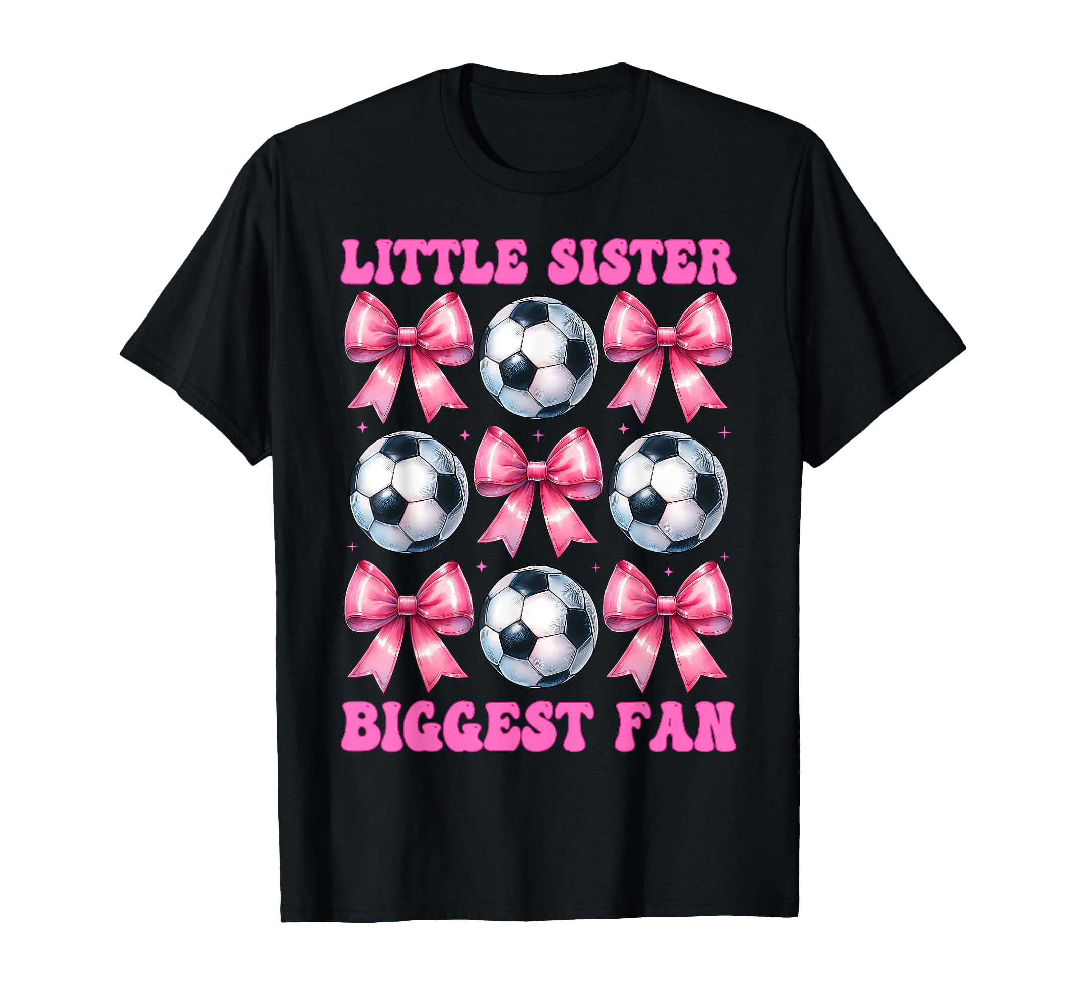 Little Sister Biggest Fan Soccer T-Shirt - Streetwear Style for Adults