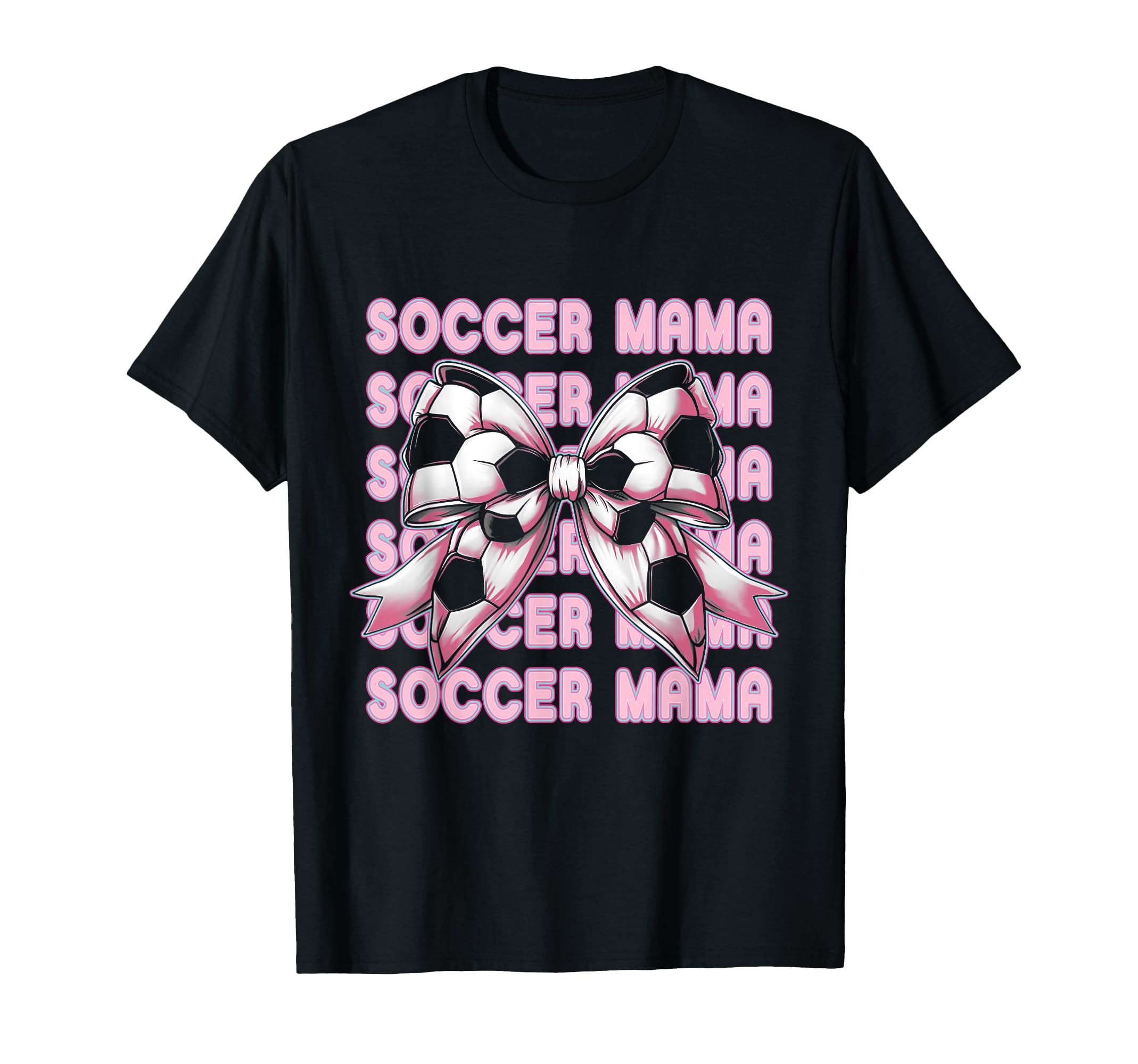 Soccer Mama Coquette Bow Soccer Mom Sport T-Shirt - Trendy Graphic Unisex