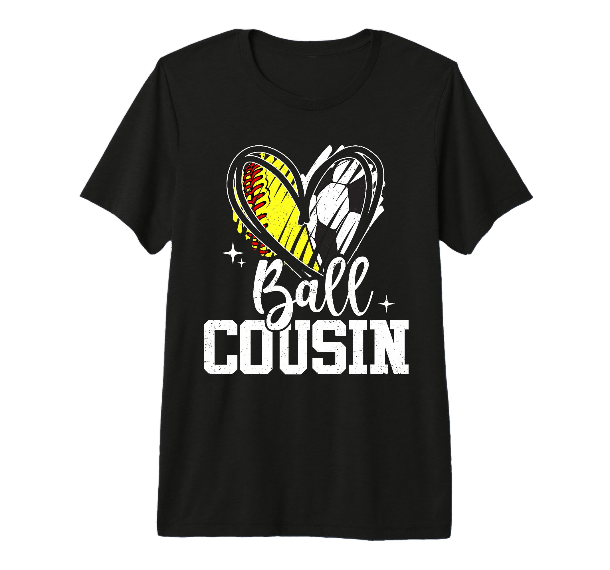 Ball Cousin Softball Soccer Ball Cousin T-Shirt - Graphic Print for Adults
