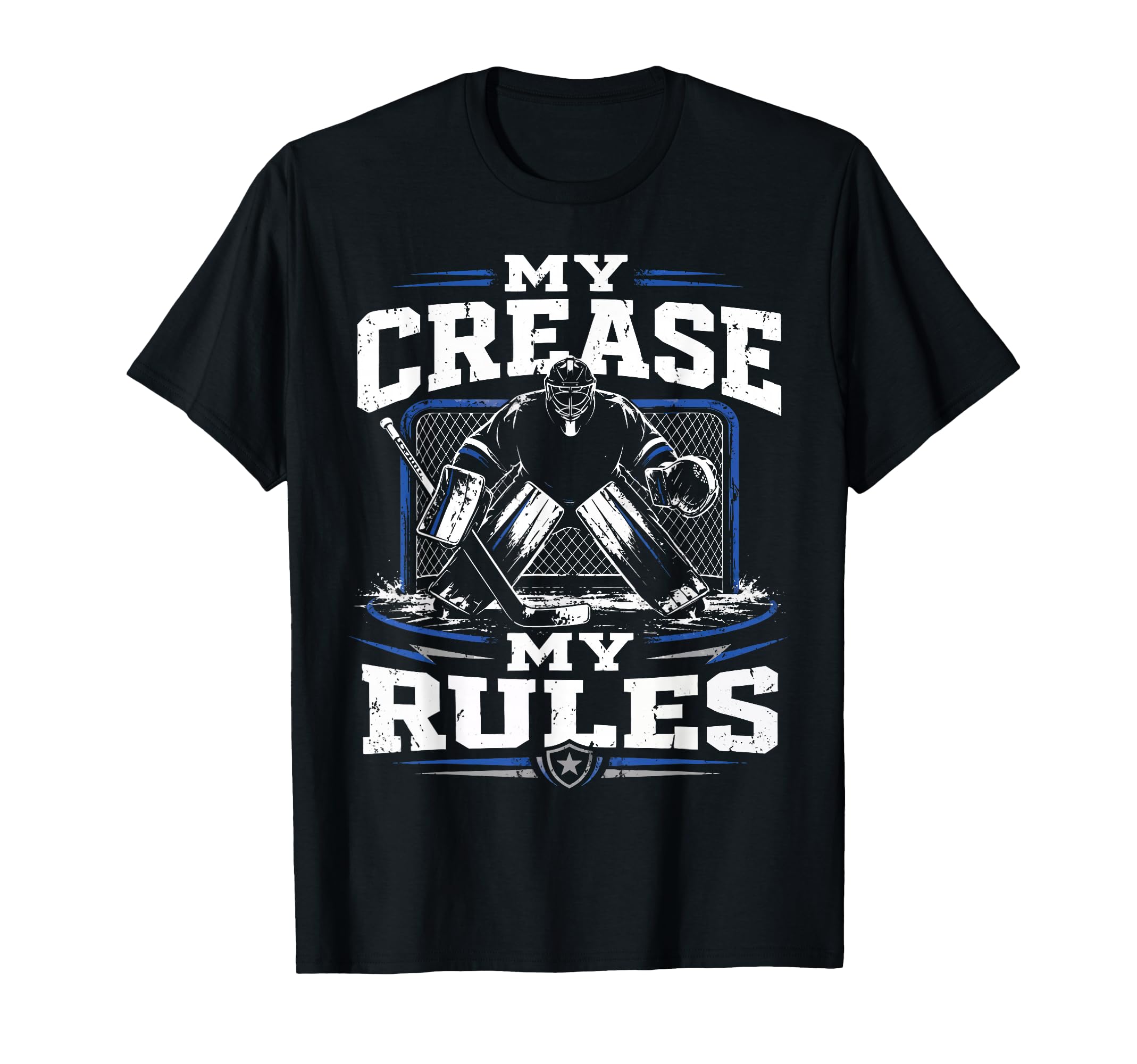 Ice Hockey Goalie Crease Hockey T-Shirt - Minimalist Print Men Women