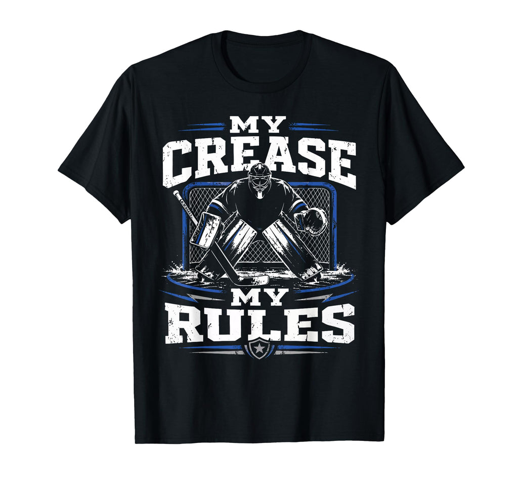 Ice Hockey Goalie Crease Hockey T-Shirt - Minimalist Print for Adults