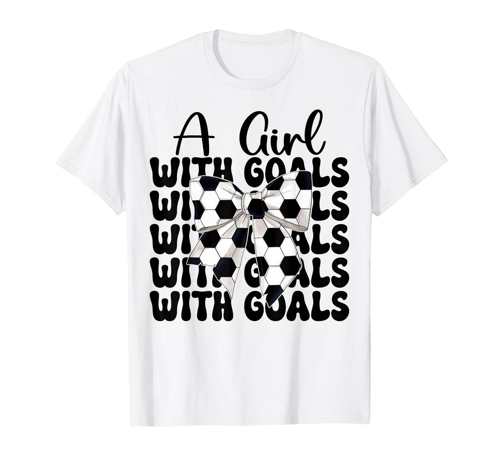 Soccer Coquette Bow Goals T-Shirt - Custom Art Print Men Women