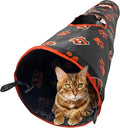 NFL Cincinnati Bengals Cat Tunnel Tube Toy with Plush Football Catnip and Feathers Collapsible Tunnel for Cats to Play, Peek and Hide, Sporty & Fun Cat Tunnel Toy with Team Logo All-Over Design!