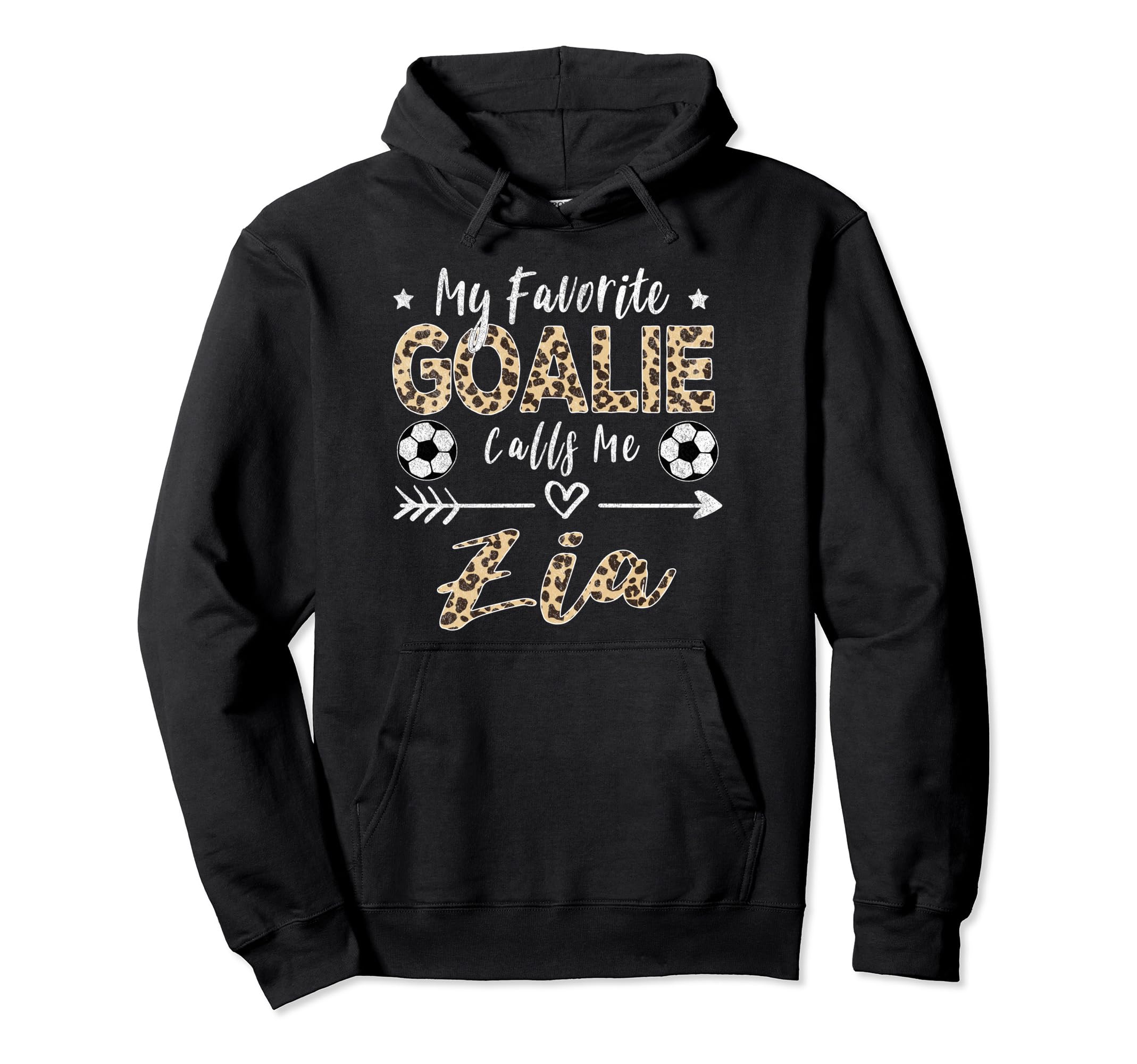 My Favorite Goalie Calls Me Zia Hoodie - Aesthetic Graphic for Adults