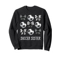 Soccer Sister Outfit Game Day Hoodie - Fun Novelty Design Men Women