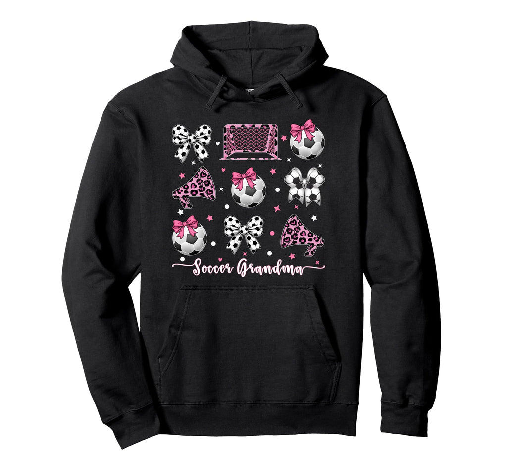 Coquette Bow Soccer Grandma Mothers Day Hoodie - Unique Graphic Men Women