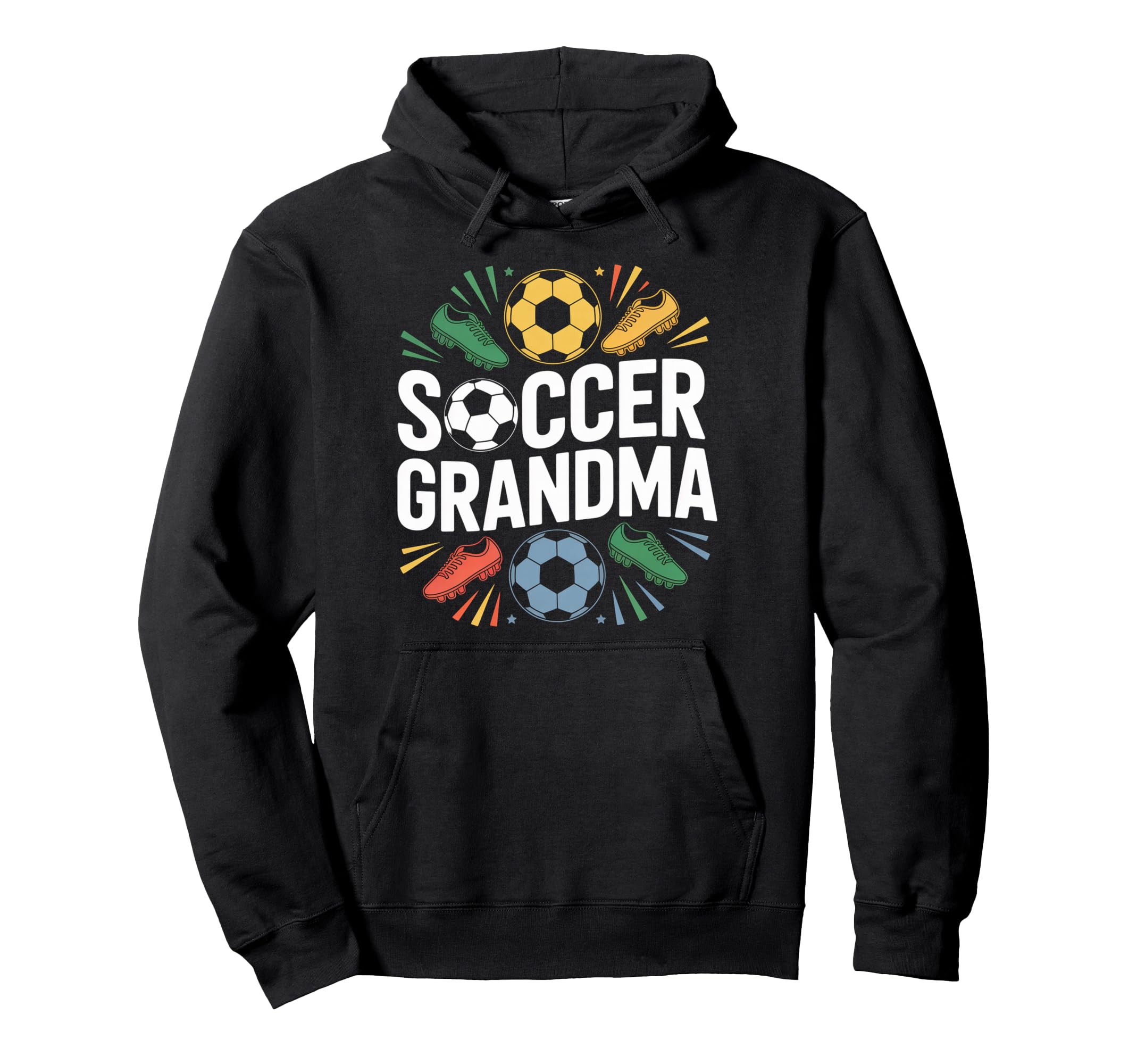 Soccer Grandma Bold Sporty Fun Hoodie - Trendy Graphic for Adults
