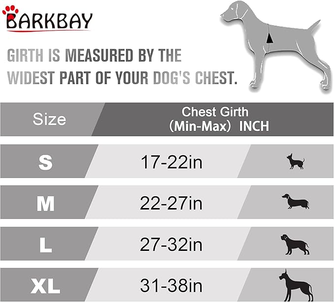 BARKBAY No Pull Dog Harness Front Clip Heavy Duty Reflective Easy Control Handle for Large Dog Walking(Blue,S)