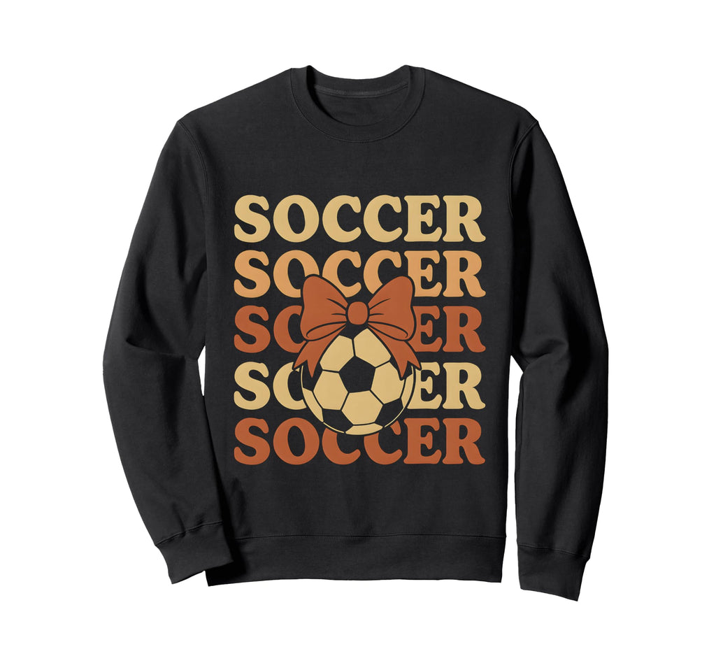 Soccer Coquette Bow Soccer Mom Sweatshirt - Aesthetic Graphic for Adults