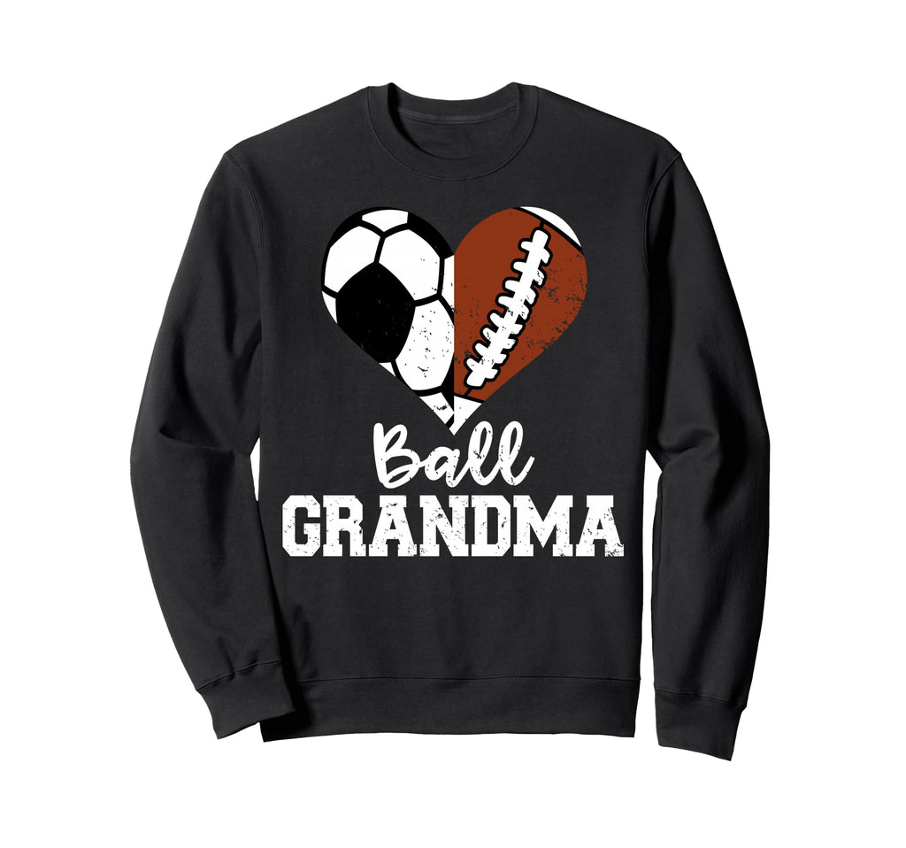 Ball Grandma Funny Soccer Sweatshirt - Casual Everyday Wear for Adults