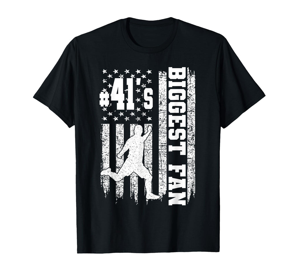 Soccer Biggest Fan Number 41 Proud T-Shirt - Graphic Print for Adults