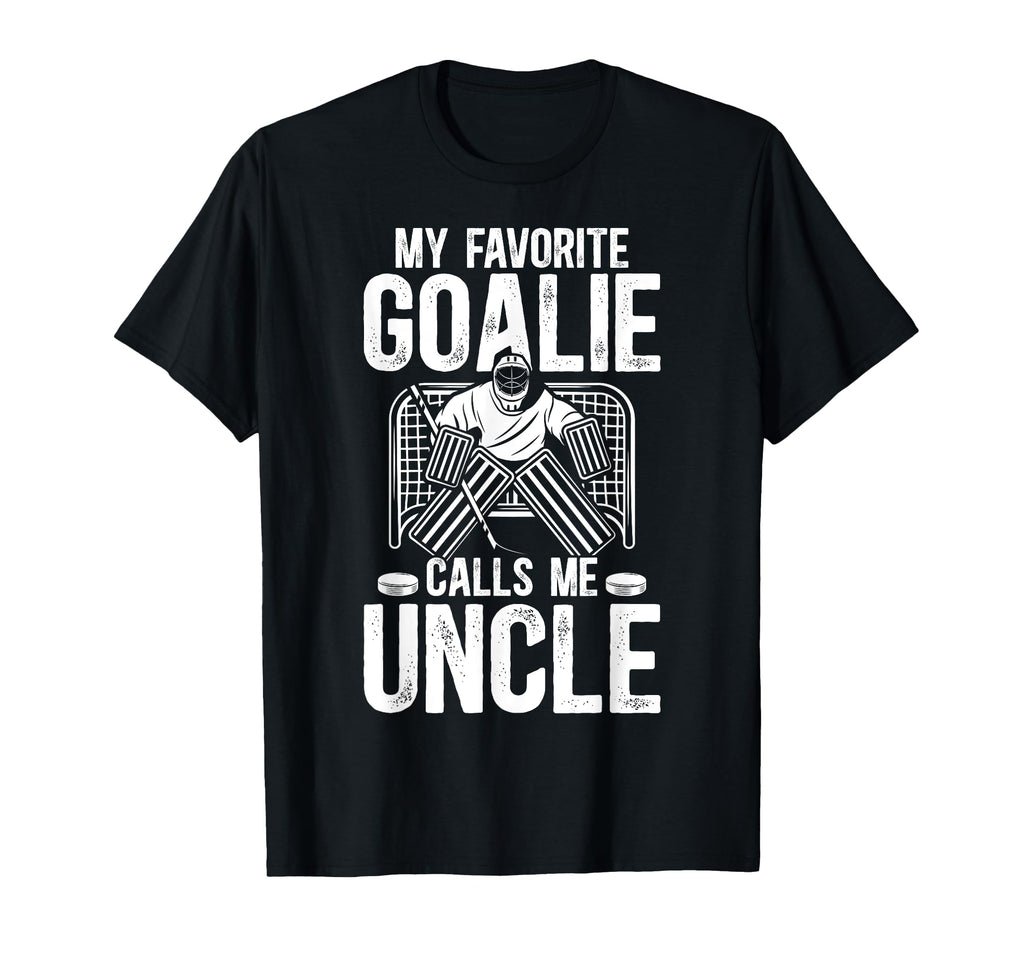 Proud Ice Hockey Goalie Uncle Hockey T-Shirt - Trendy Graphic Unisex