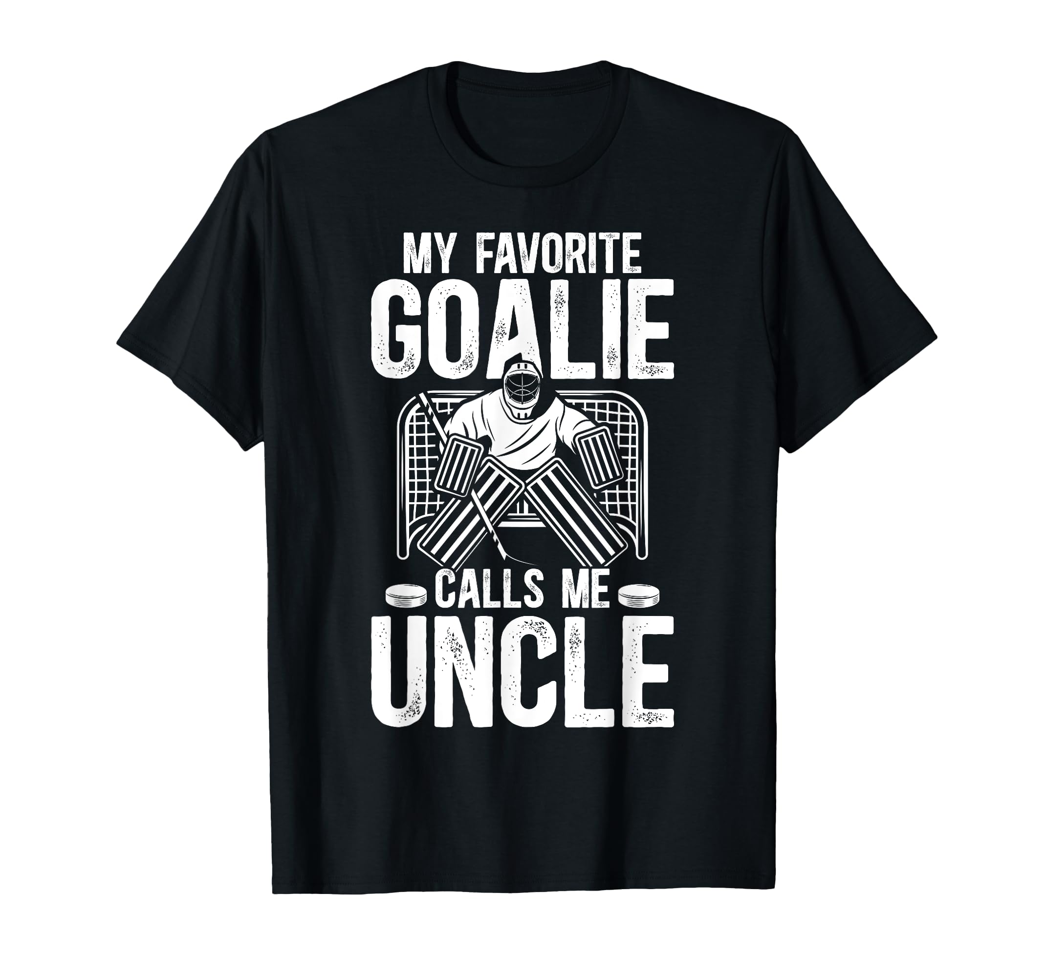 Proud Ice Hockey Goalie Uncle Hockey T-Shirt - Trendy Graphic Unisex