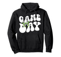 Groovy Soccer Game Day Bow Game Day Hoodie - Unique Graphic Men Women