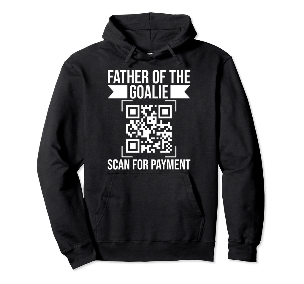 Father Goalie Scan Payment Hockey Skates Hoodie - Minimalist Print Unisex
