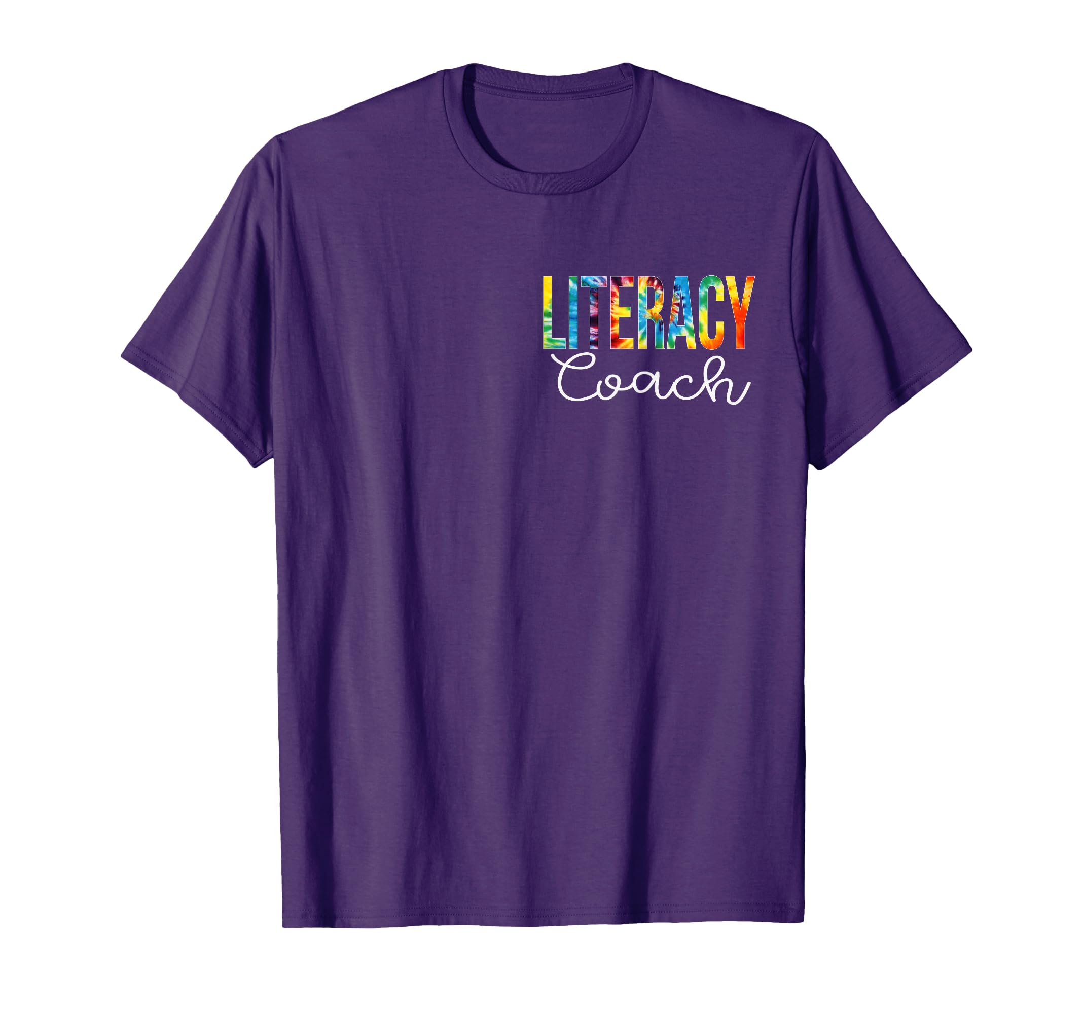 Literacy Coach Tie Dye Back To School T-Shirt - Minimalist Print Men Women