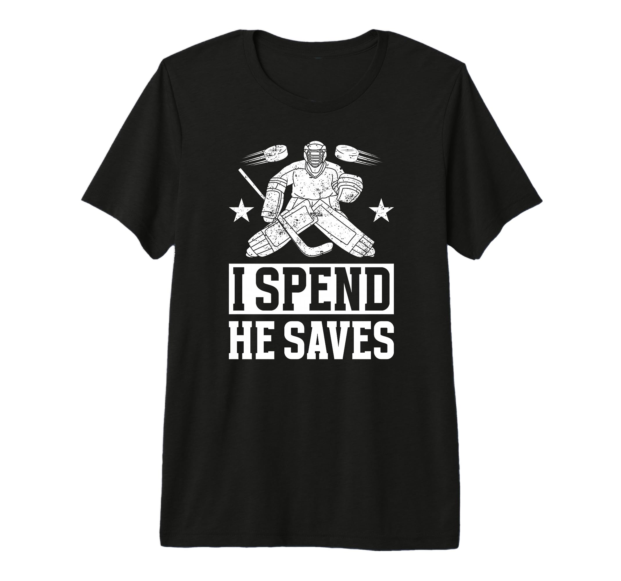 He Saves Hockey Goalkeeper Mom Ice T-Shirt - Custom Art Print for Adults