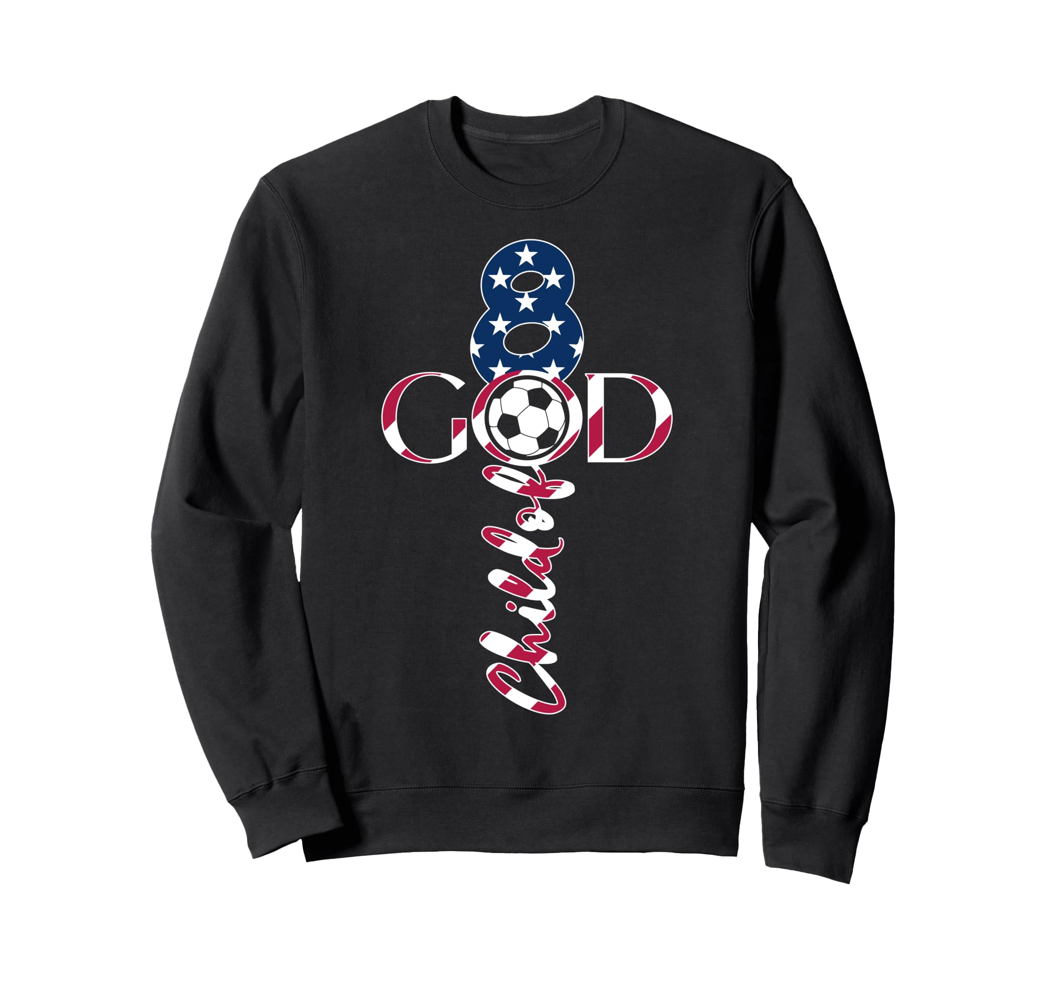 Jesus 8 Years Child God Soccer 8Th Sweatshirt - Minimalist Print Unisex