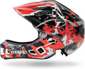 Kids Bike Helmet with Chin Guard, Adjustable Detachable Children’s Full Face Helmet for Girls and Boys, Cycling Helmets Skateboard, Scooter