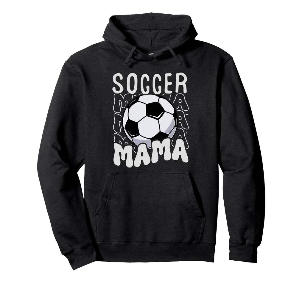 Soccer Mama Groovy Soccer Mom Mothers Hoodie - Trendy Graphic for Adults