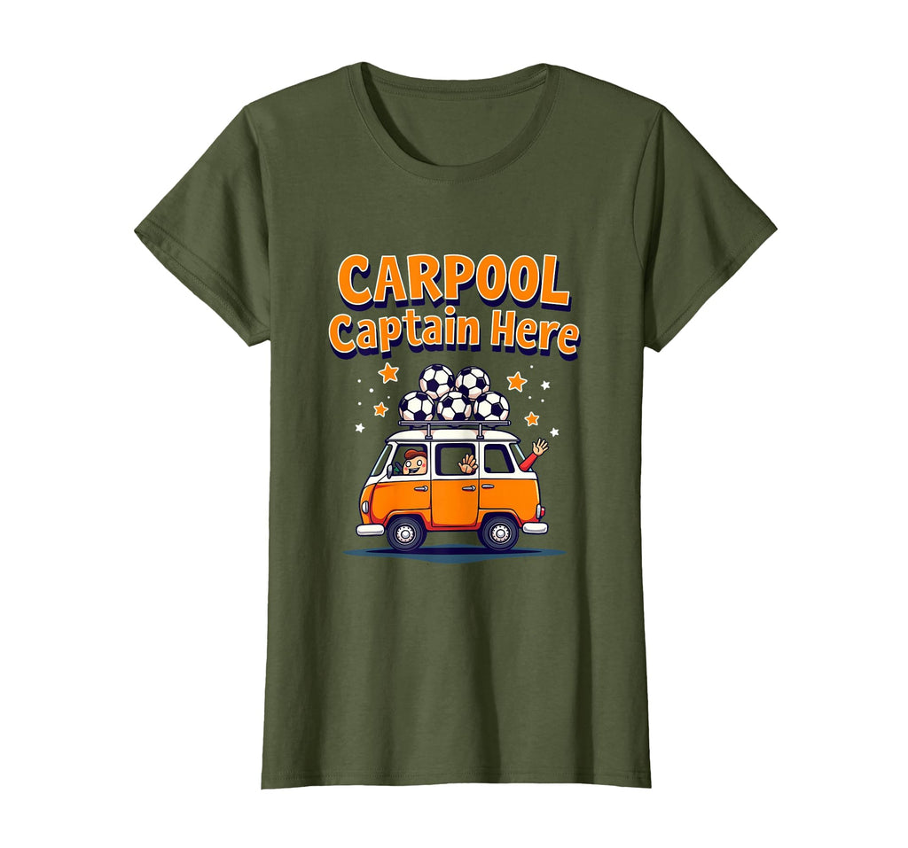 Carpool Captain Soccer Mom T-Shirt - Custom Art Print Unisex