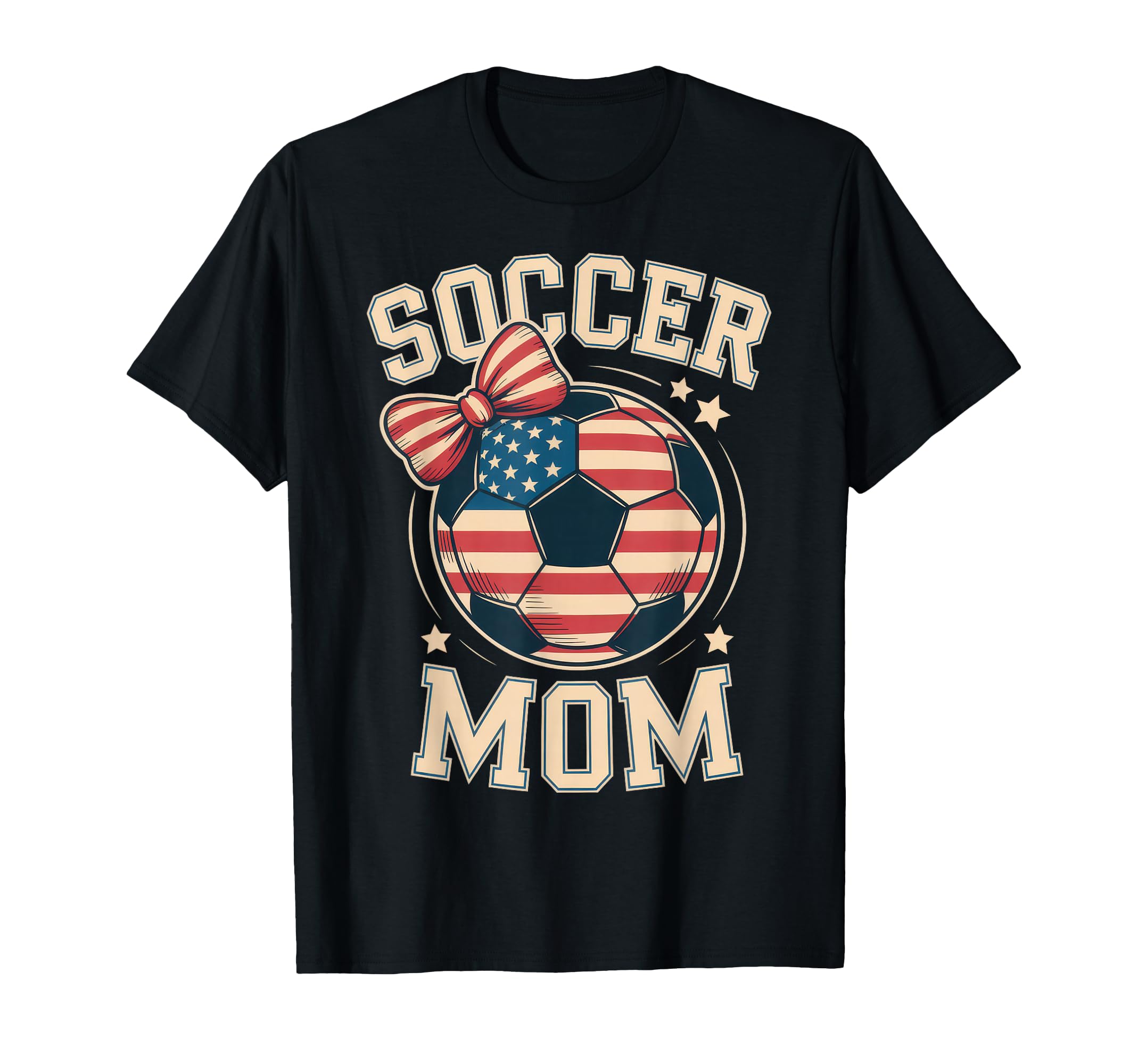 Soccer Mom Coquette Bow Ball Mothers T-Shirt - Trendy Graphic Men Women