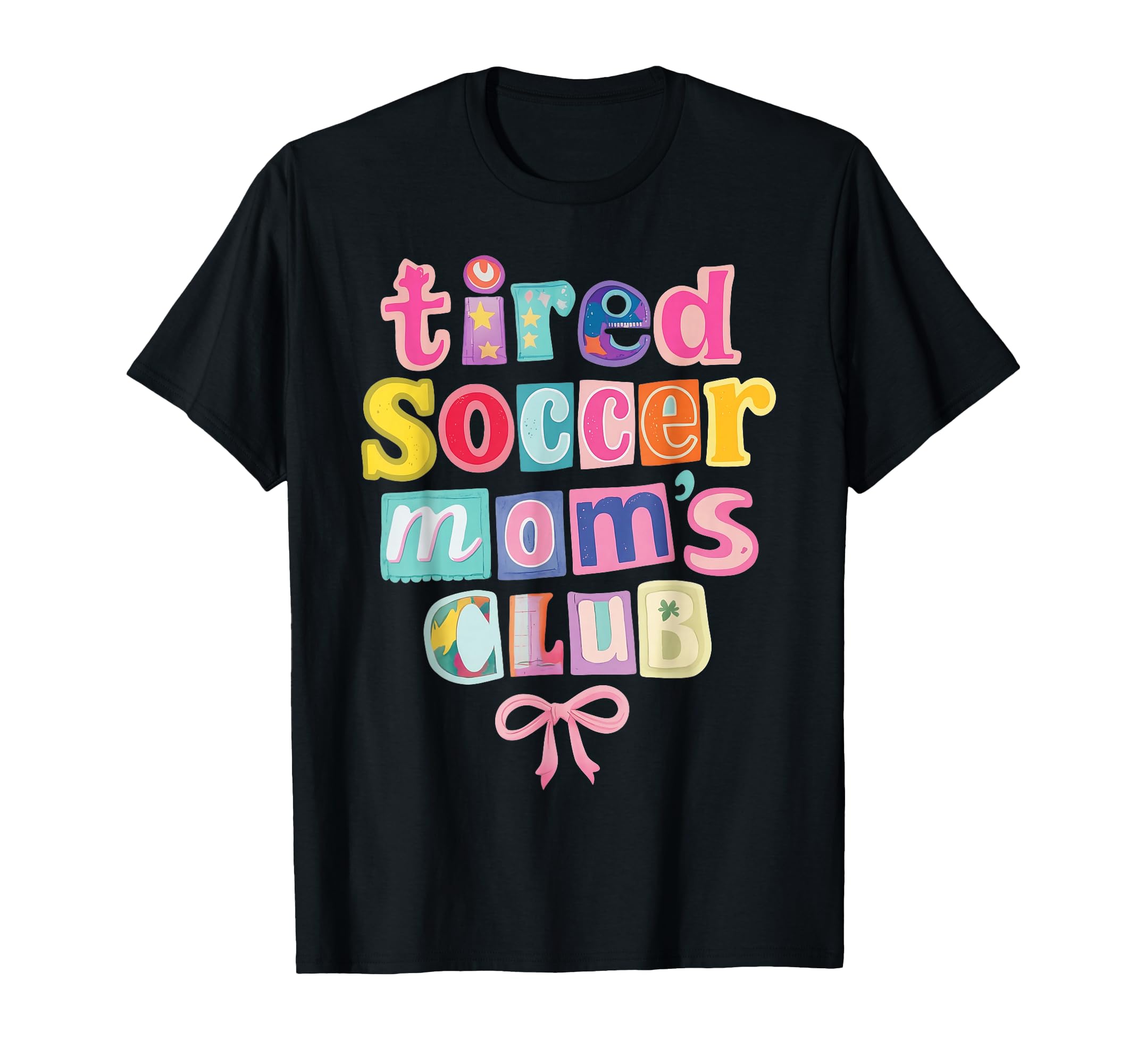 Tired Soccer Moms Club Coquette Aesthetic T-Shirt - Unique Graphic Unisex