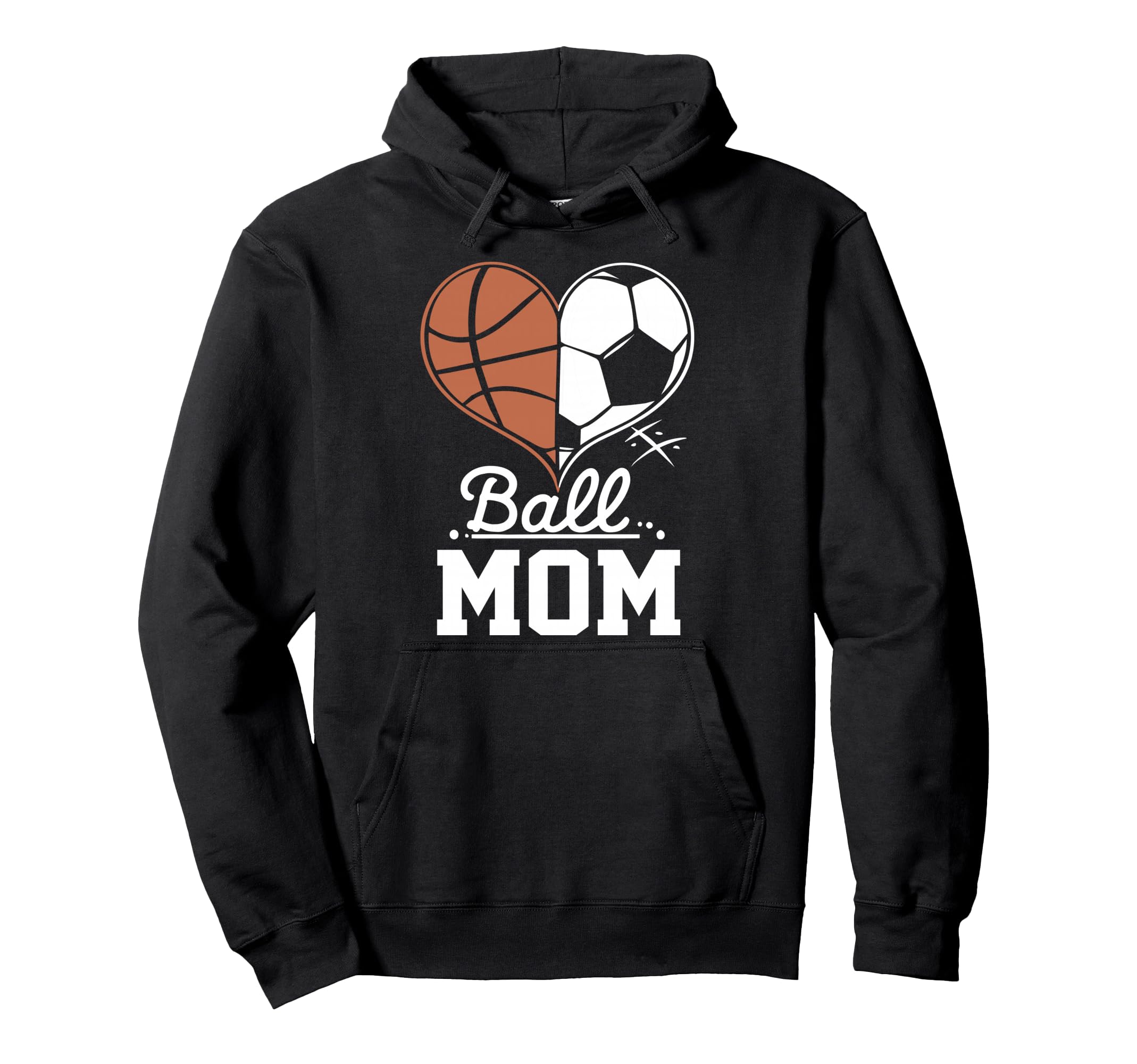 Ball Mom Funny Basketball Soccer Mom Hoodie - Aesthetic Graphic for Adults