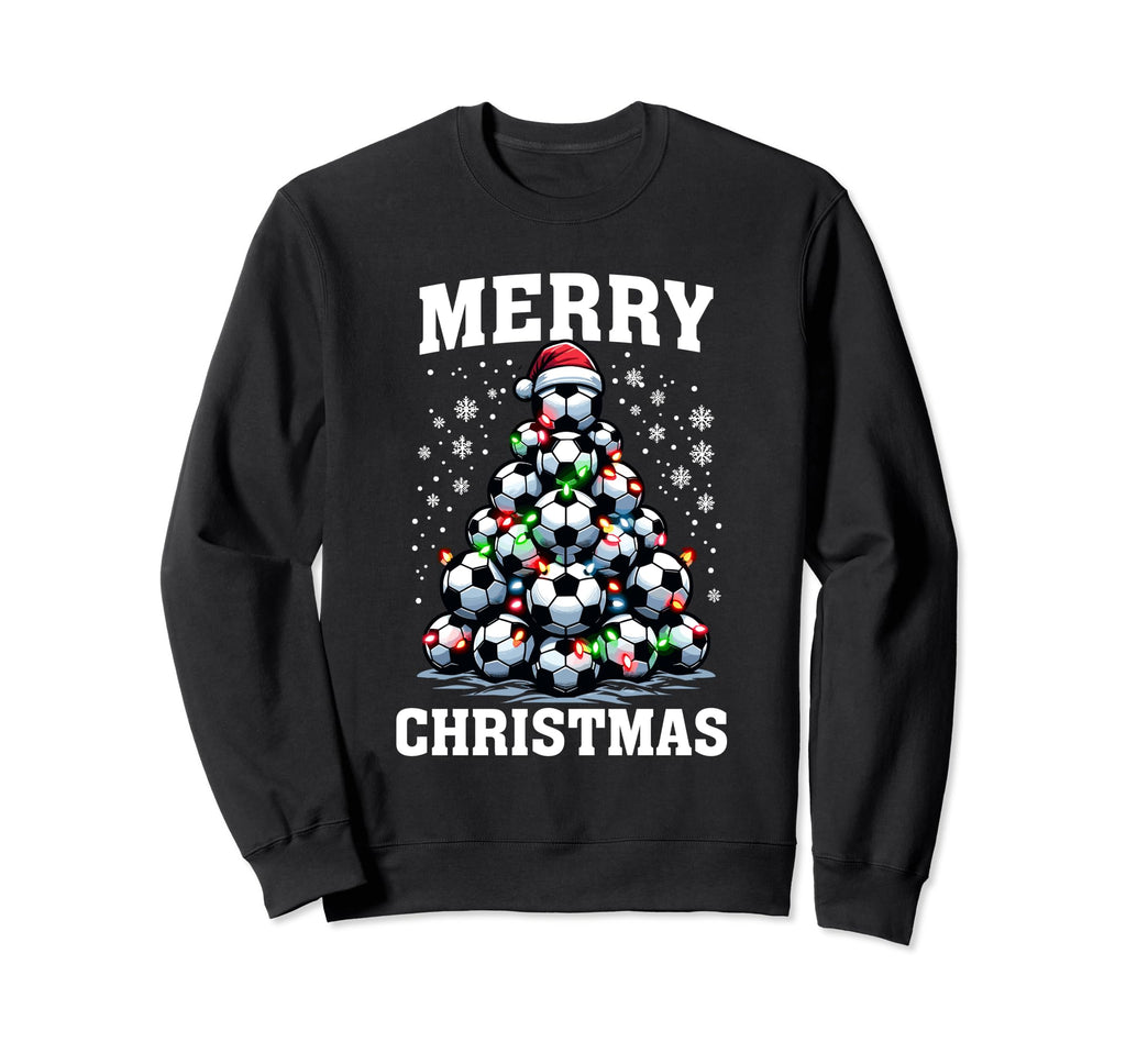Merry Funny Soccer Tree Player Coach Sweatshirt - Streetwear Style Unisex