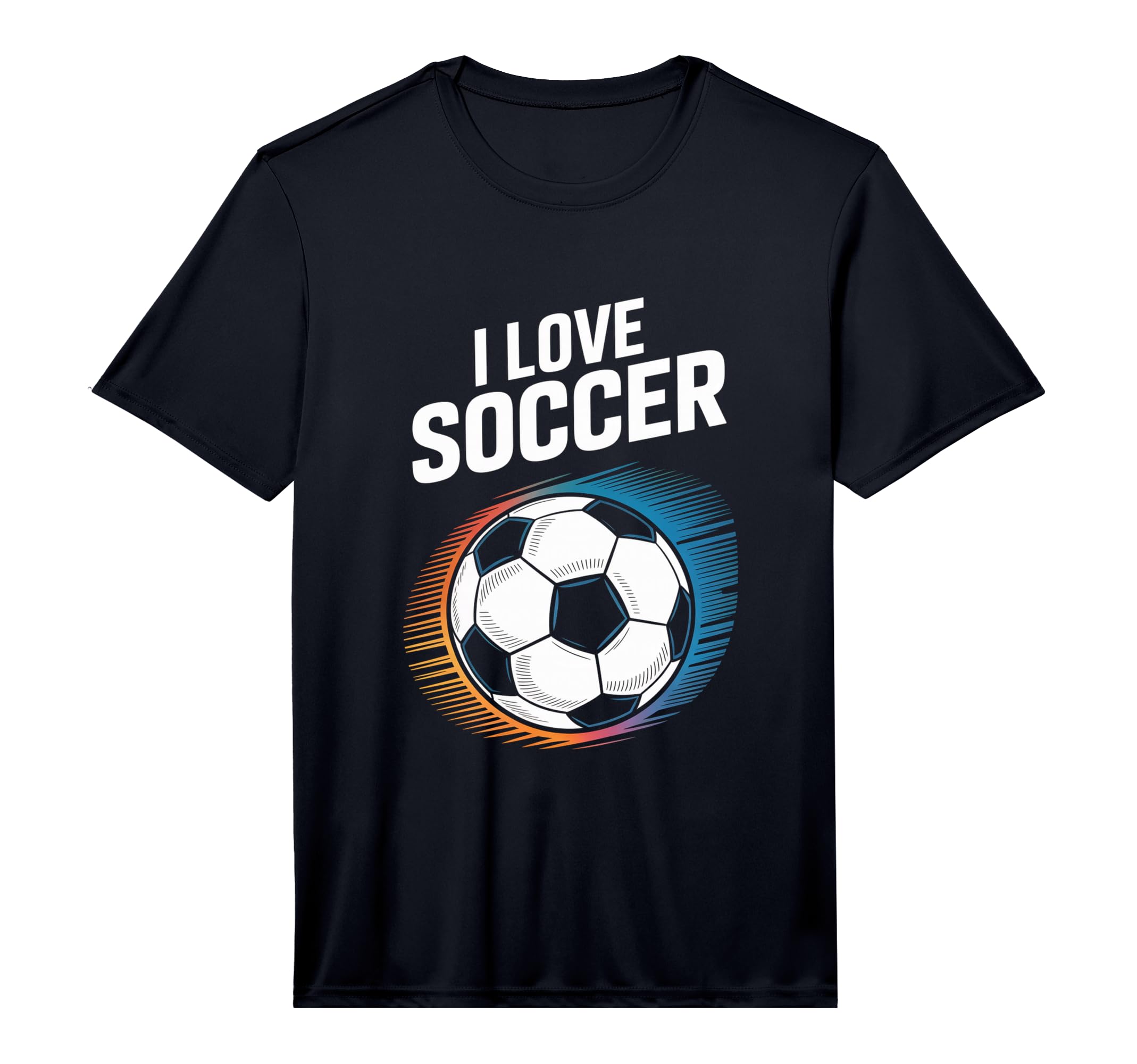 Mens I Love Soccer Vibrant Football T-Shirt - Unique Graphic Men Women
