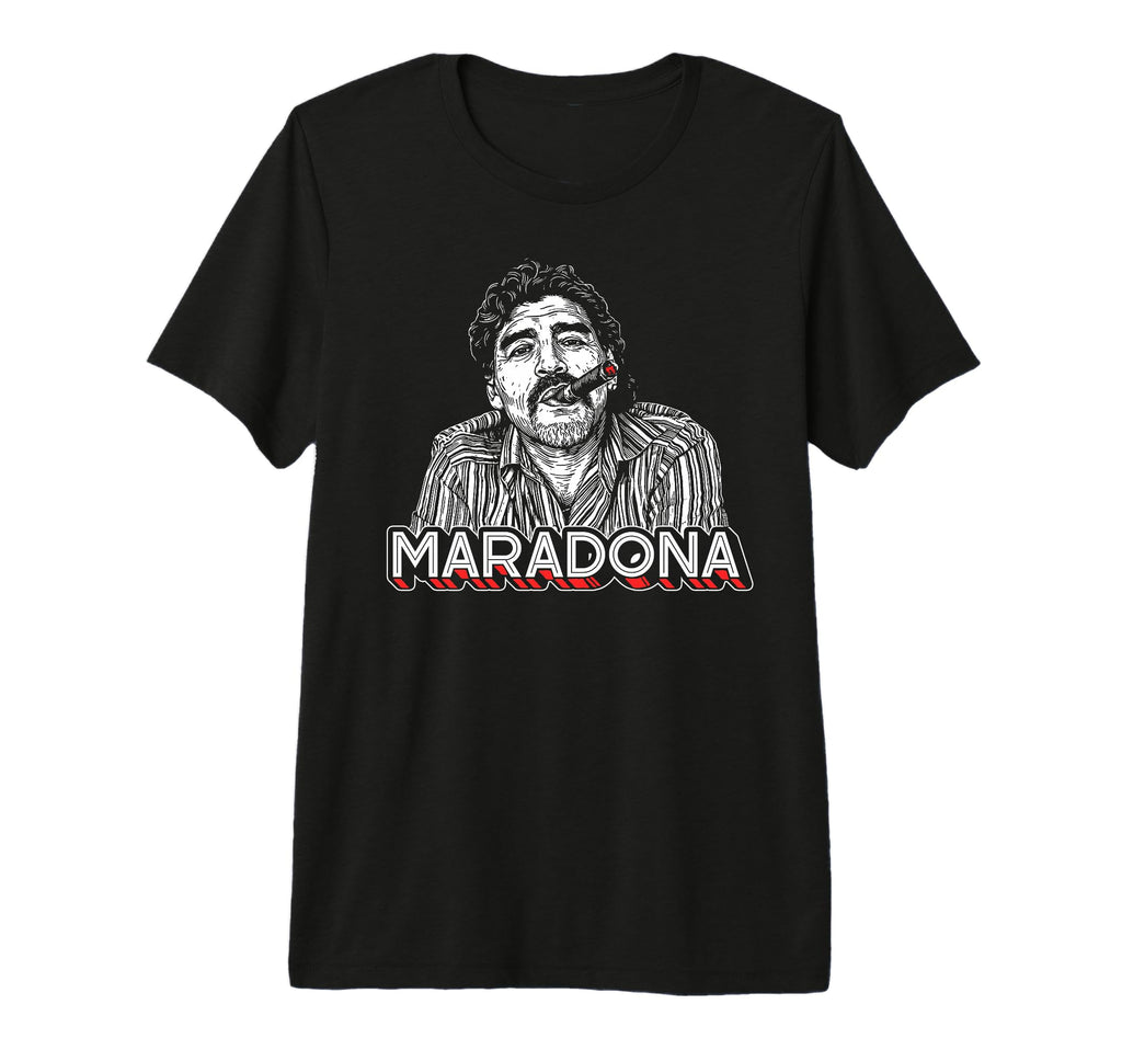 Diego Maradona Cigar Soccer Icon Tri T-Shirt - Custom Art Print Unisex