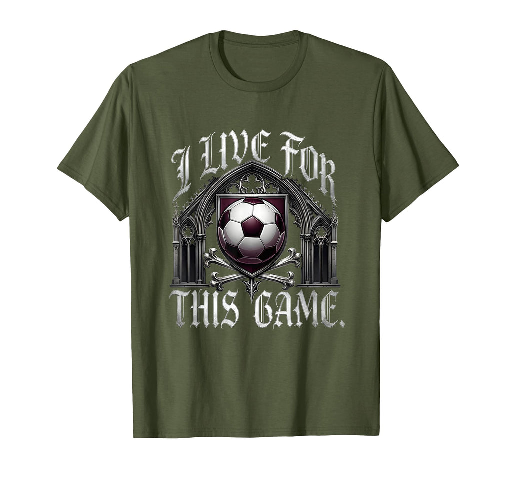 I Live This Game Soccer Fan T-Shirt - Custom Art Print Men Women