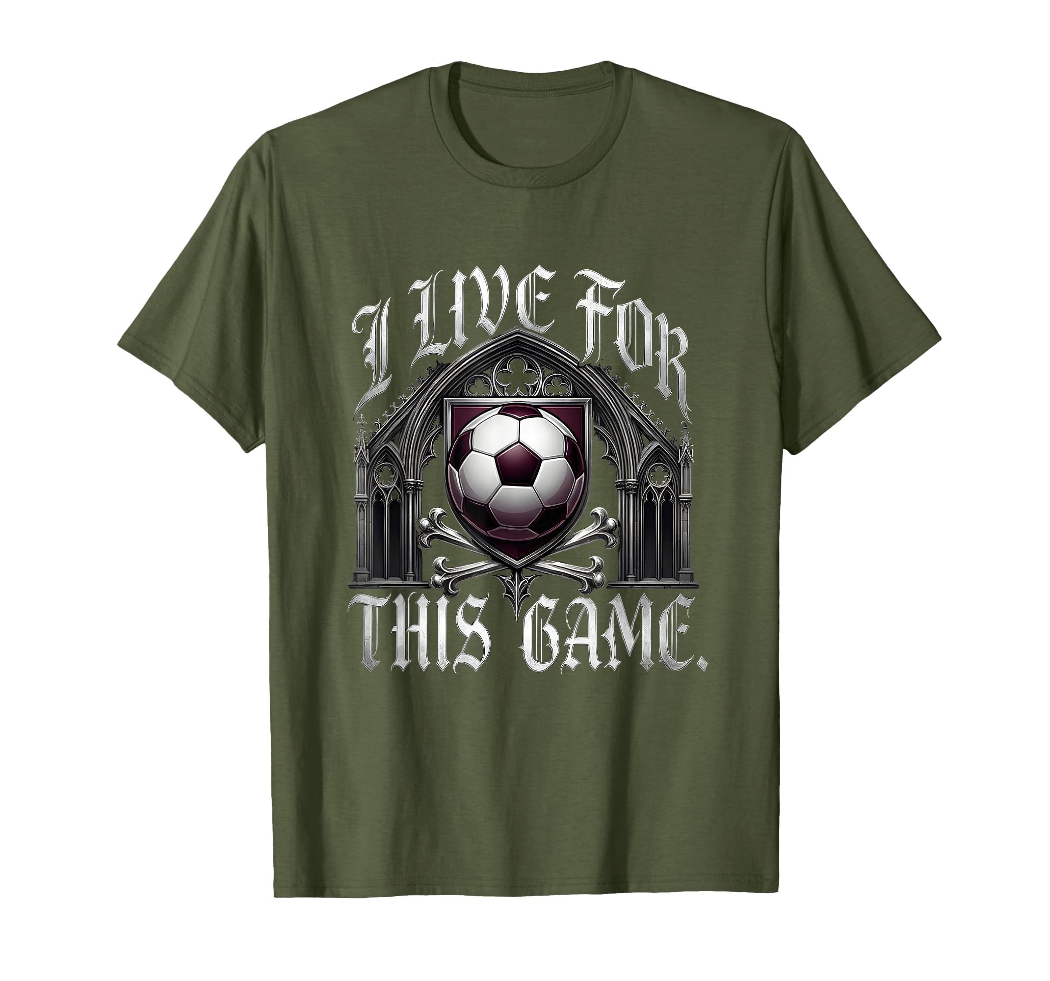 I Live This Game Soccer Fan T-Shirt - Custom Art Print Men Women